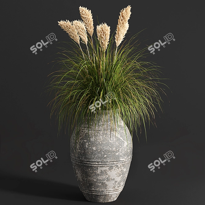 Green Oasis: 11 Indoor Plant Collection 3D model image 2