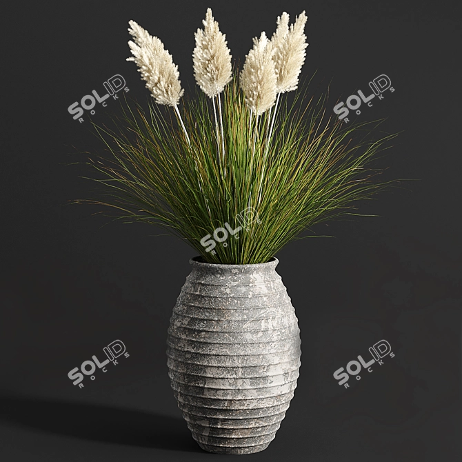 Green Oasis: 11 Indoor Plant Collection 3D model image 3