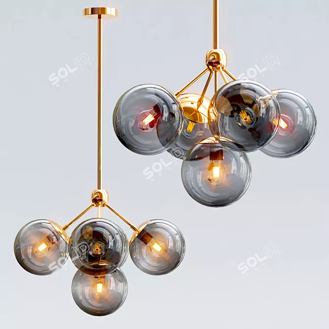 Sparkling Firefly Chandelier 3D model image 1