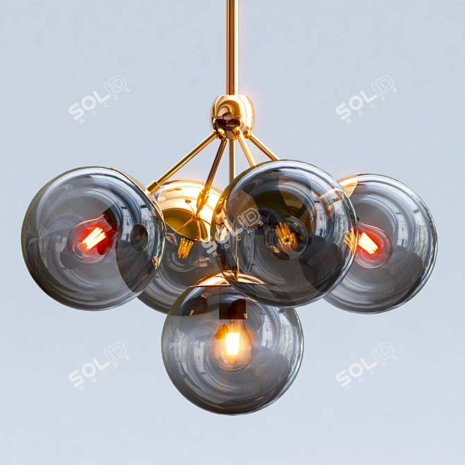 Sparkling Firefly Chandelier 3D model image 2