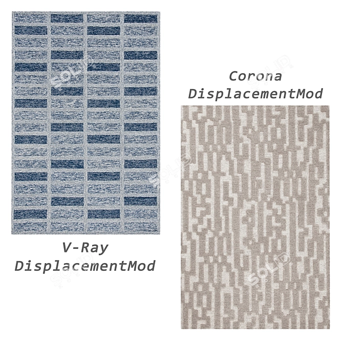 Versatile Rug Set - 6 Unique Designs 3D model image 4