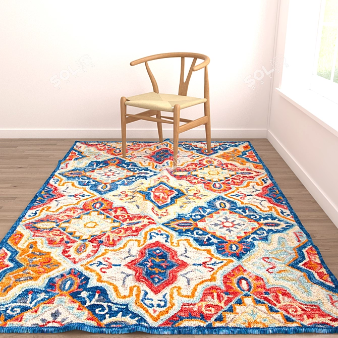 6-Piece Variety Rugs Set 3D model image 2