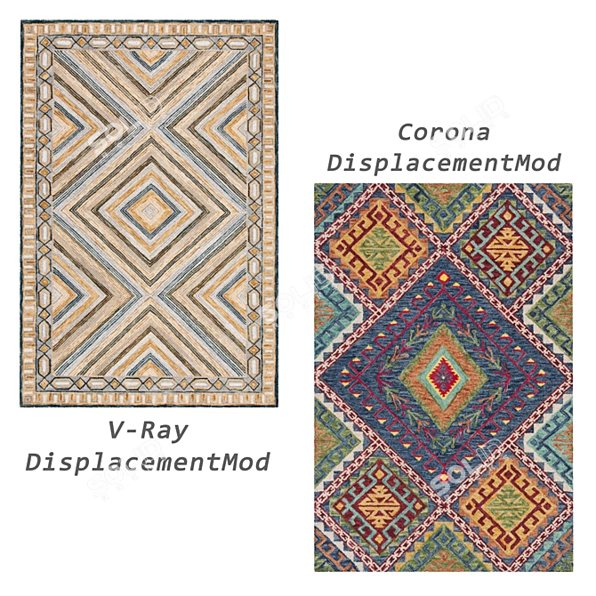 6-Piece Variety Rugs Set 3D model image 4