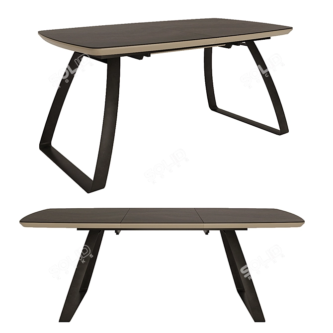 Avanti Orion Brown Dining Table 3D model image 1