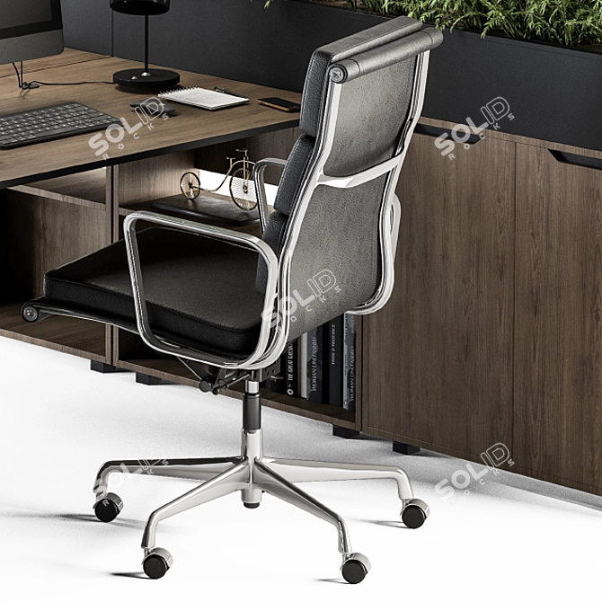 Modern Employee Office Furniture Set 3D model image 4