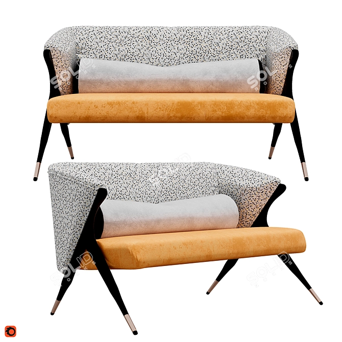 Mid-Century Glamour: Brillon Decodom 3D model image 1