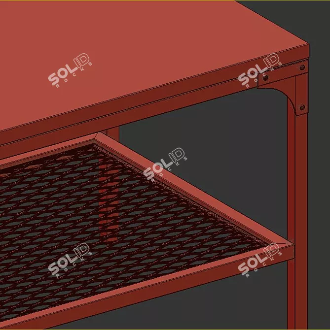 Modern Industrial Style Coffee and Side Tables 3D model image 6