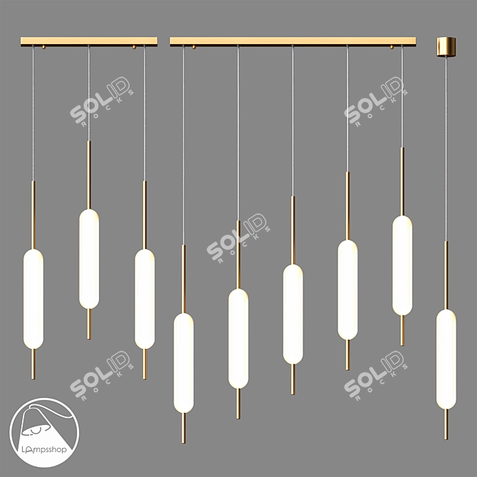 Elegant Pendant Cane: Modern & Stylish 3D model image 1