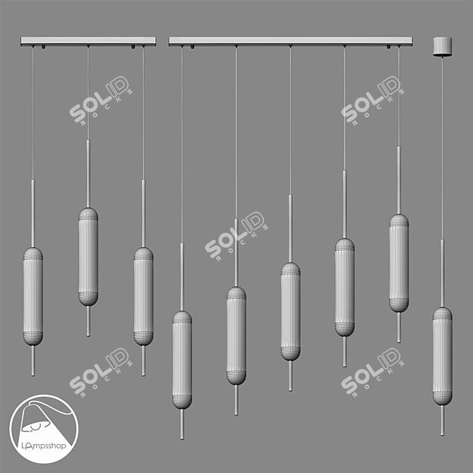 Elegant Pendant Cane: Modern & Stylish 3D model image 2