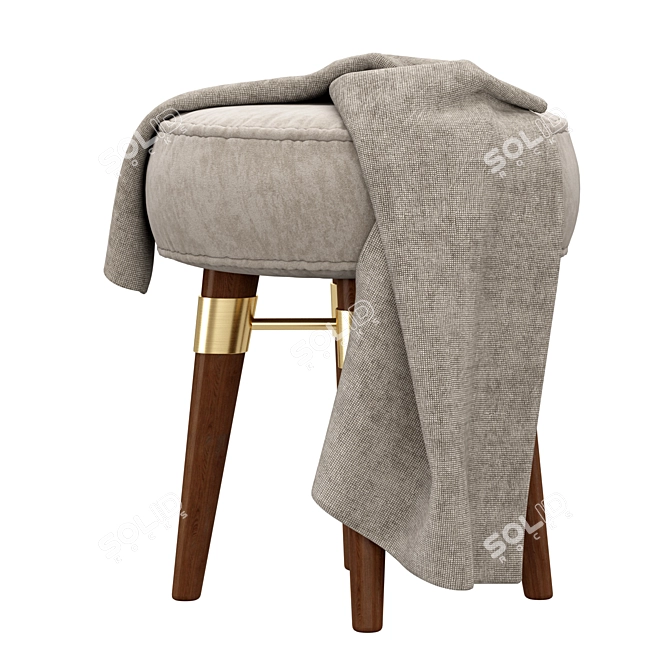 Elegant Louis Stool by Ottiu 3D model image 2