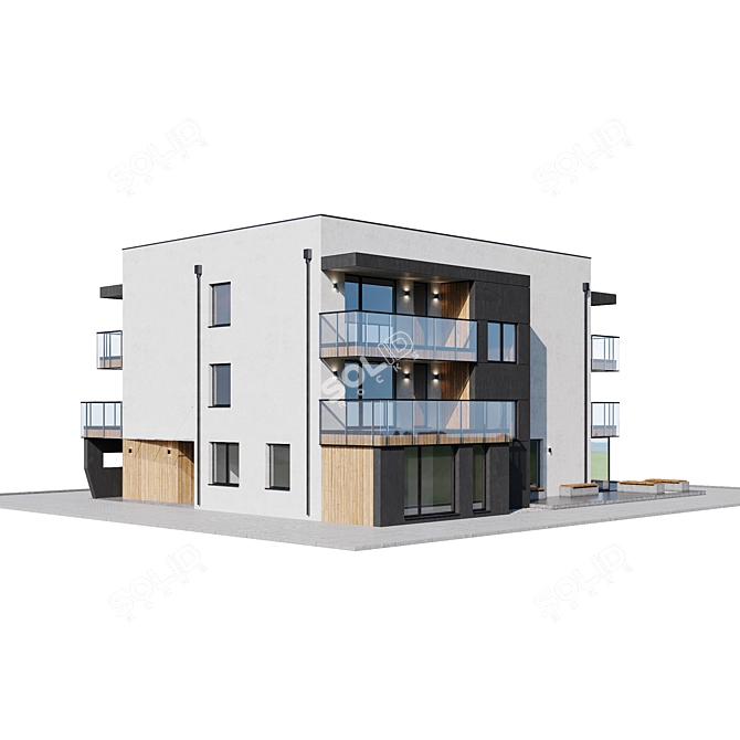 Contemporary Dream Home 3D model image 3