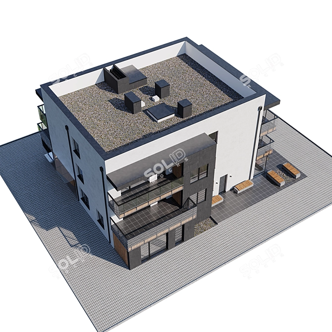 Contemporary Dream Home 3D model image 5