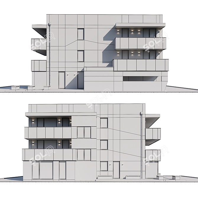 Contemporary Dream Home 3D model image 6