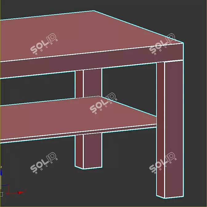 Modern Grey Nest of Tables Set 3D model image 6