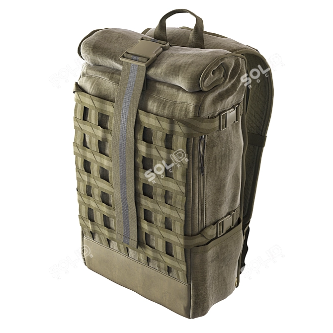 Title: Versatile Messenger Backpack 3D model image 2