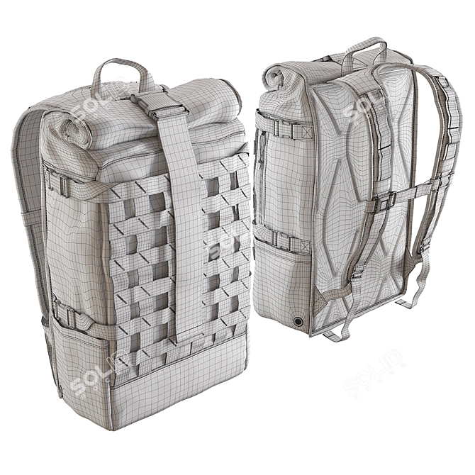 Title: Versatile Messenger Backpack 3D model image 4