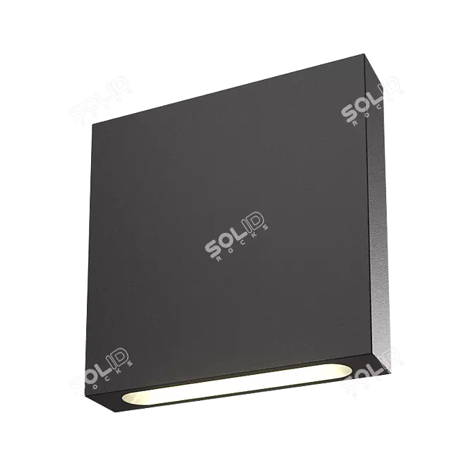 Square LED Recessed Luminaire 3D model image 1