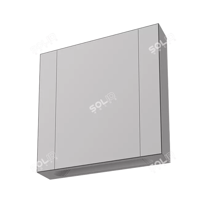 Square LED Recessed Luminaire 3D model image 3