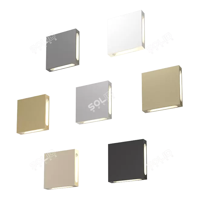 Title: Integrator Quattro IT-004: Square LED Staircase Lighting 3D model image 3