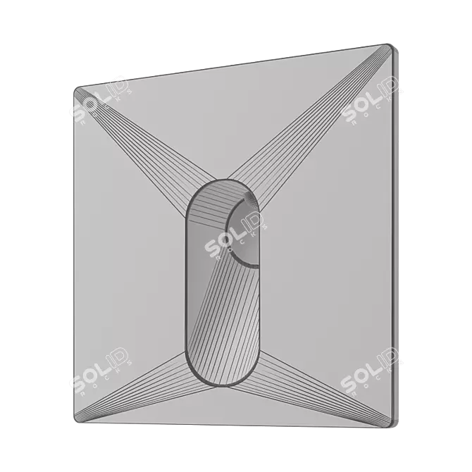 Square LED Stair Lighting Fixture 3D model image 3