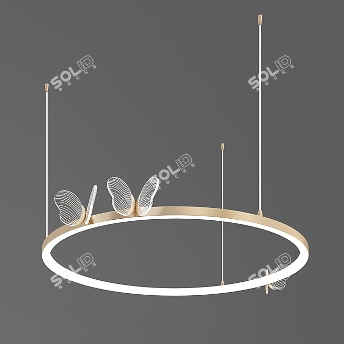 Butterfly Suspension Light: Modern LED Wall Sconce for Bedroom, Staircase, Bar - Decorative Lighting 3D model image 1