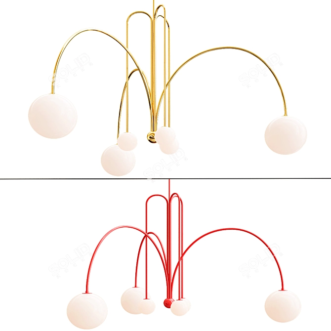 Elegant Finale Pendant Light 3D model image 2