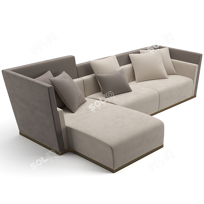 Elegant Fendi Casa Borromini Sofa 3D model image 2