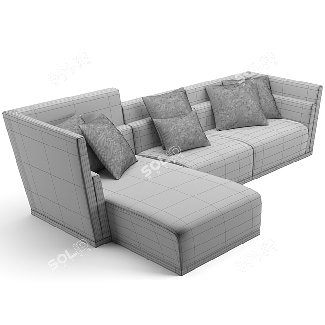 Elegant Fendi Casa Borromini Sofa 3D model image 6