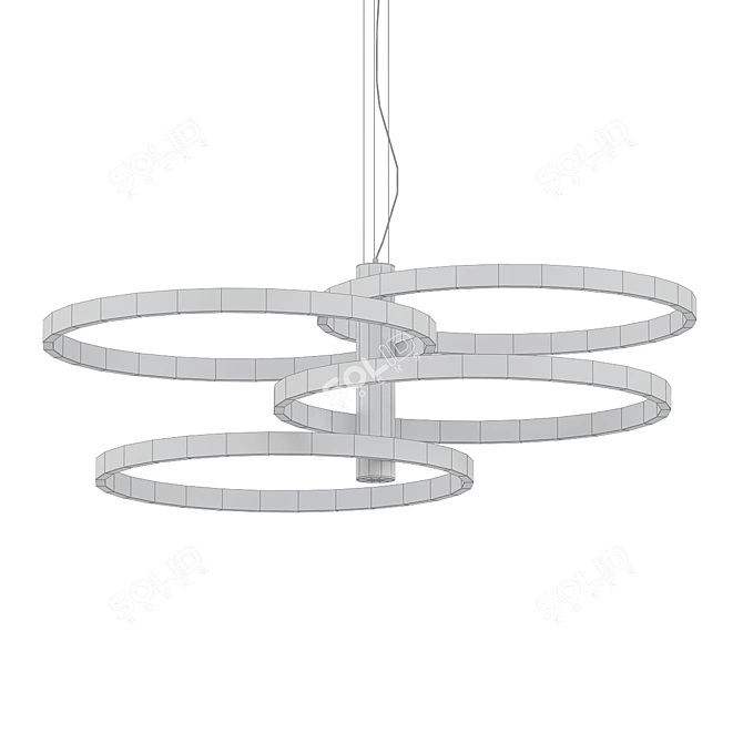 ET2 Hoopla Black and Gold Pendant 3D model image 2