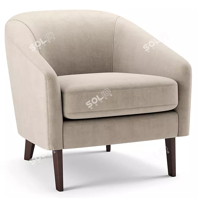 Sleek and Stylish Jonah Chair 3D model image 1