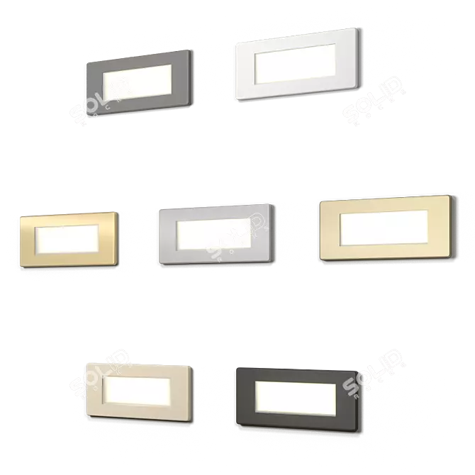 Elegant LED Stair Luminaire 3D model image 2