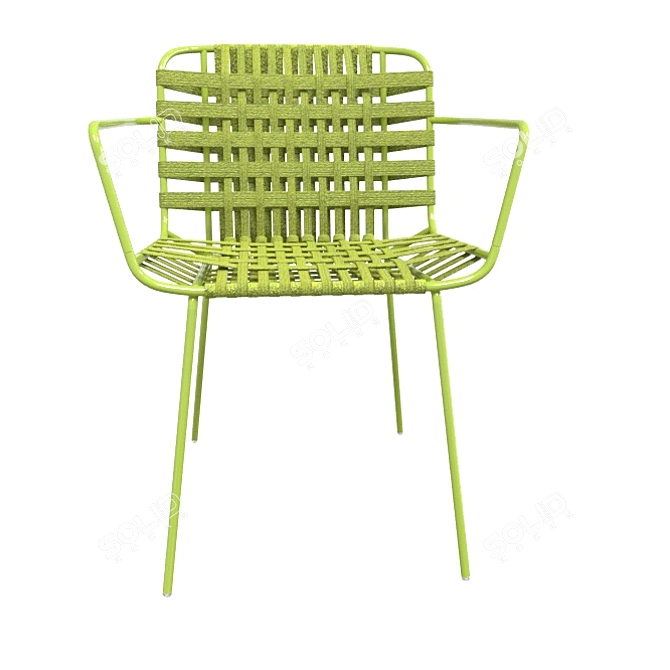 Paola Lenti Chair: Elegant Comfort 3D model image 2