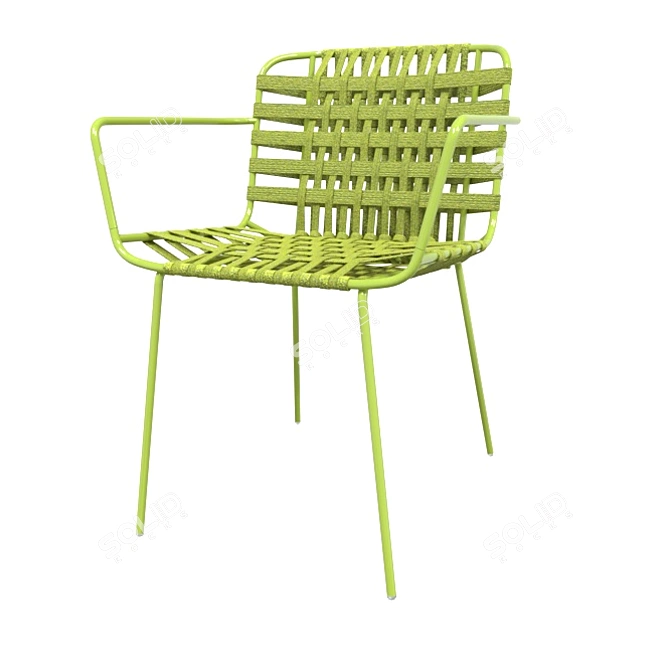 Paola Lenti Chair: Elegant Comfort 3D model image 3