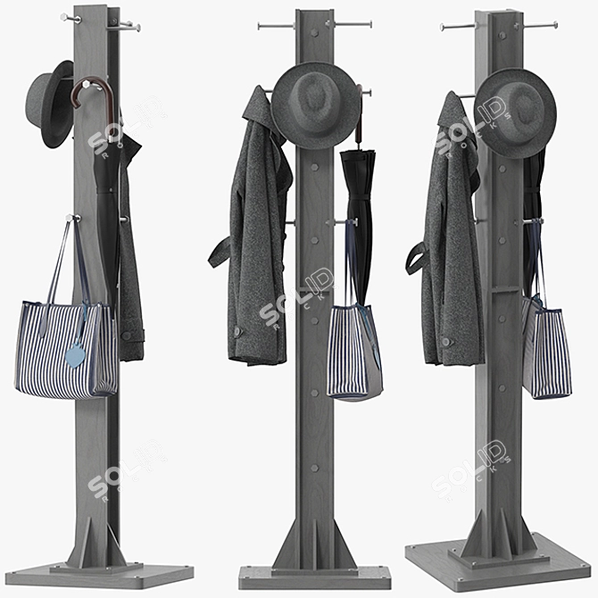 Stylish Byxbee Coat Stand 3D model image 1