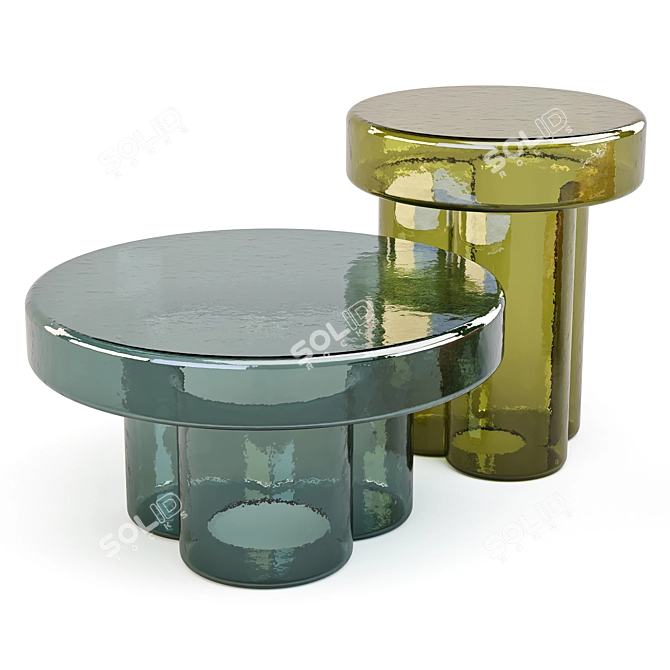 Miniforms Soda Glass Coffee Side Table 3D model image 2