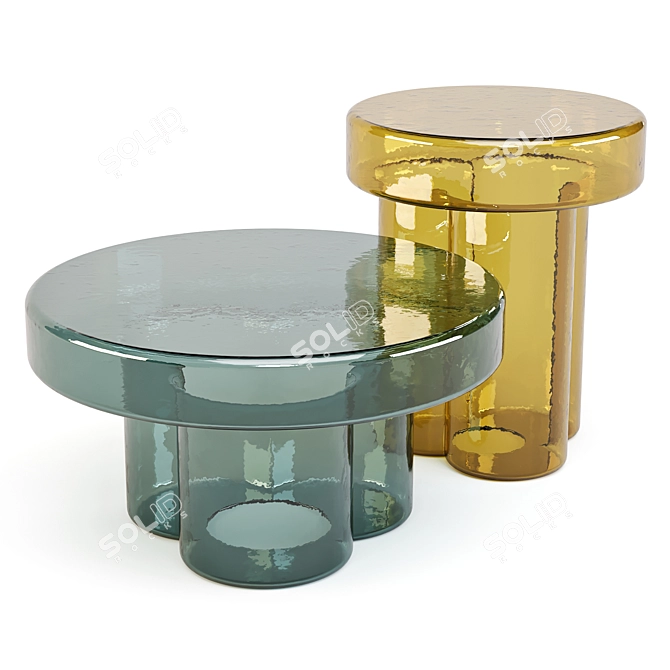 Miniforms Soda Glass Coffee Side Table 3D model image 6