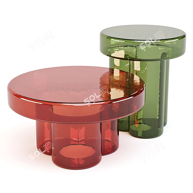 Miniforms Soda Glass Coffee Side Table 3D model image 7