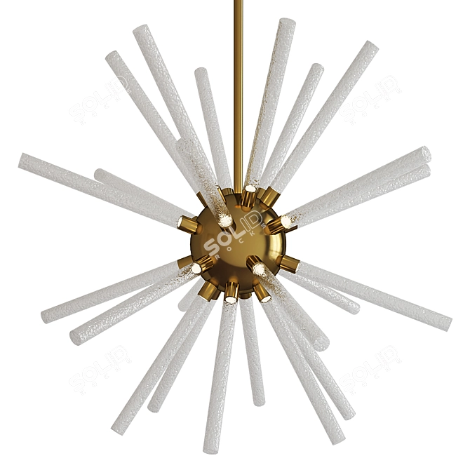 Astro LED Chandelier: Exquisite Illumination for Modern Spaces 3D model image 1