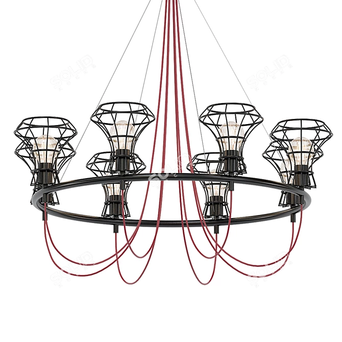 Zava Queen Cage - Stylish Lighting Solution 3D model image 1