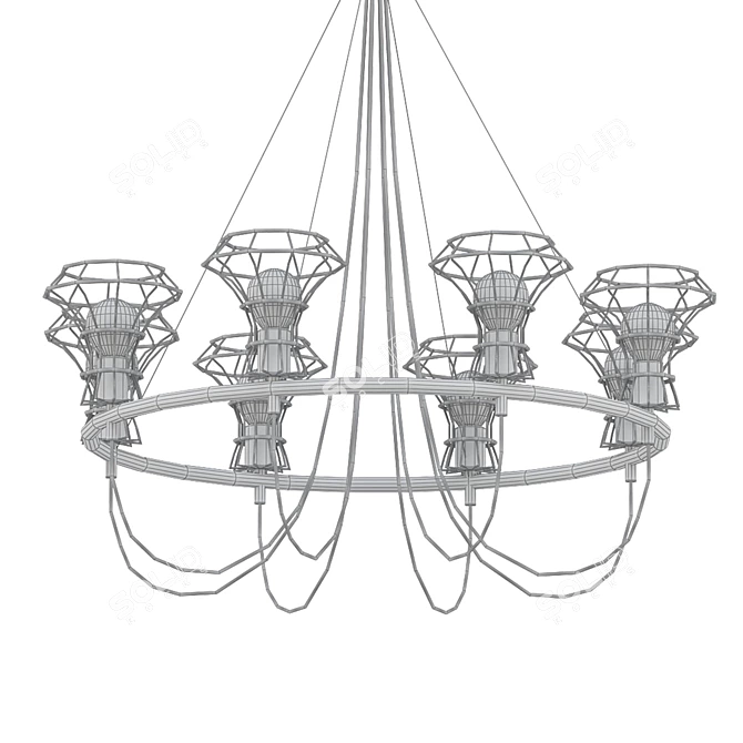 Zava Queen Cage - Stylish Lighting Solution 3D model image 2