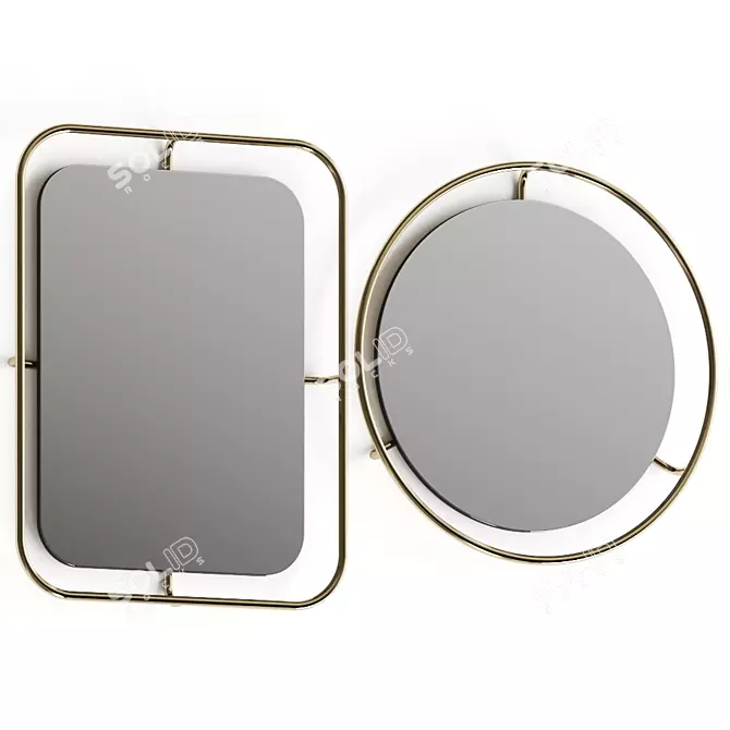 Sleek Benson Mirrors for Chic Interiors 3D model image 1