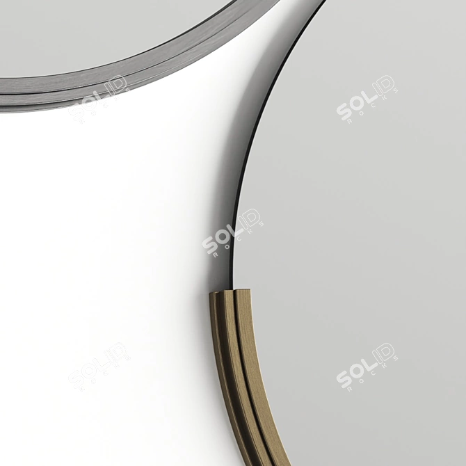 Title: Coralie Round Mirror: Elegant Design, Classic Charm 3D model image 2