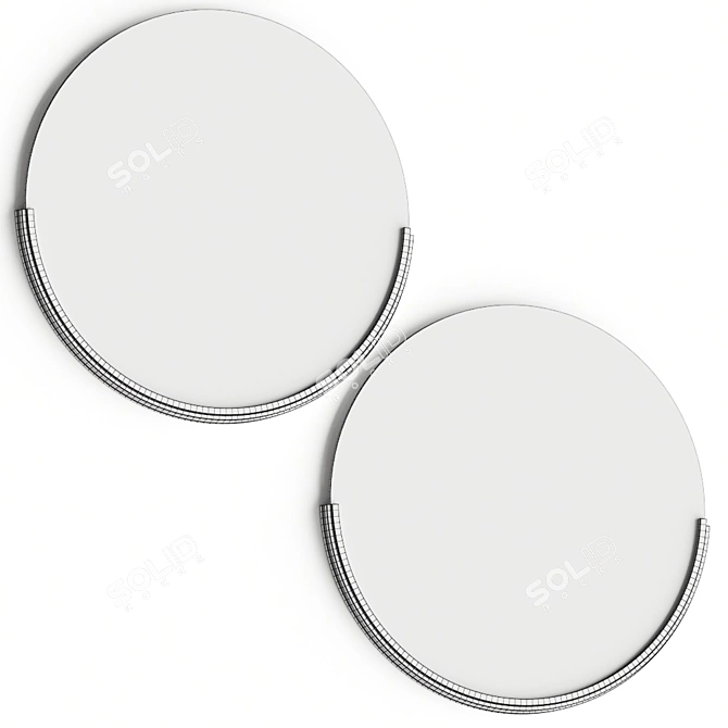 Title: Coralie Round Mirror: Elegant Design, Classic Charm 3D model image 3