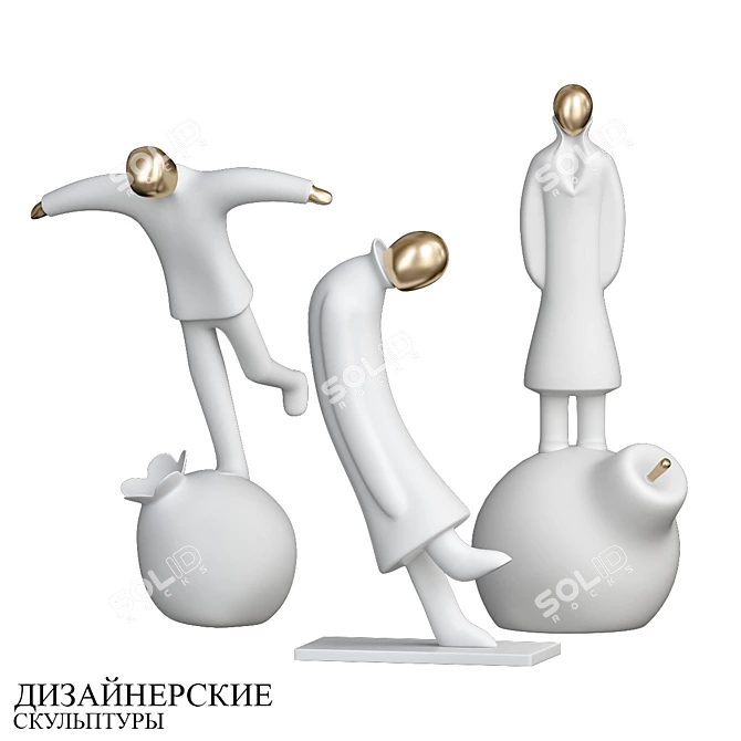 Imperiumloft Designer Statuette 3D model image 1