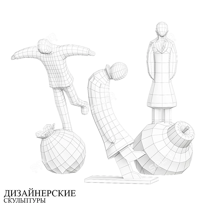 Imperiumloft Designer Statuette 3D model image 3