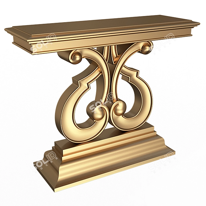 Elegant Luxury Console Table 3D model image 1