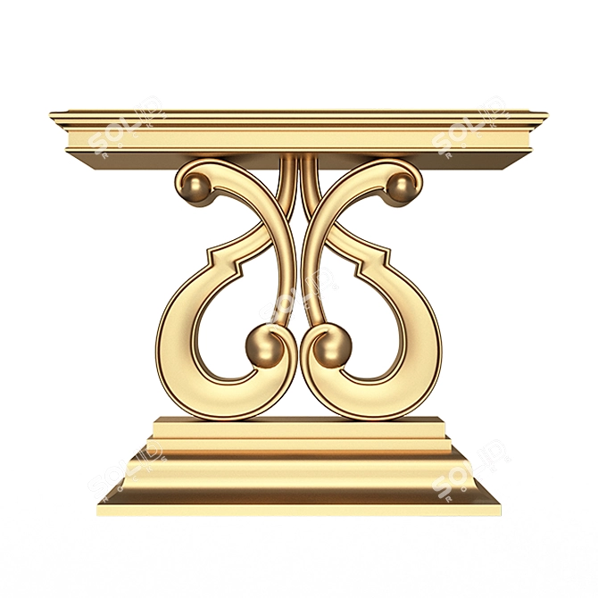 Elegant Luxury Console Table 3D model image 2