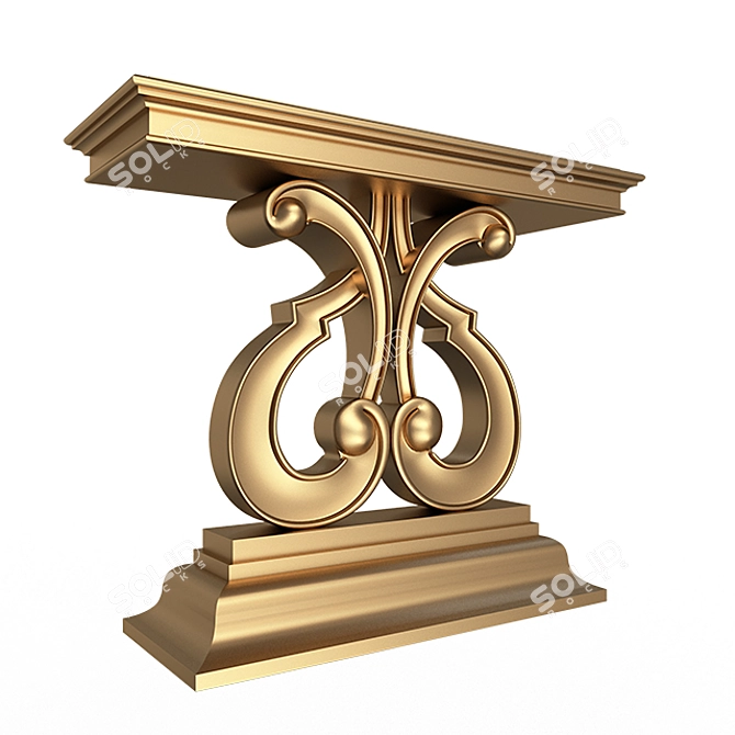 Elegant Luxury Console Table 3D model image 3