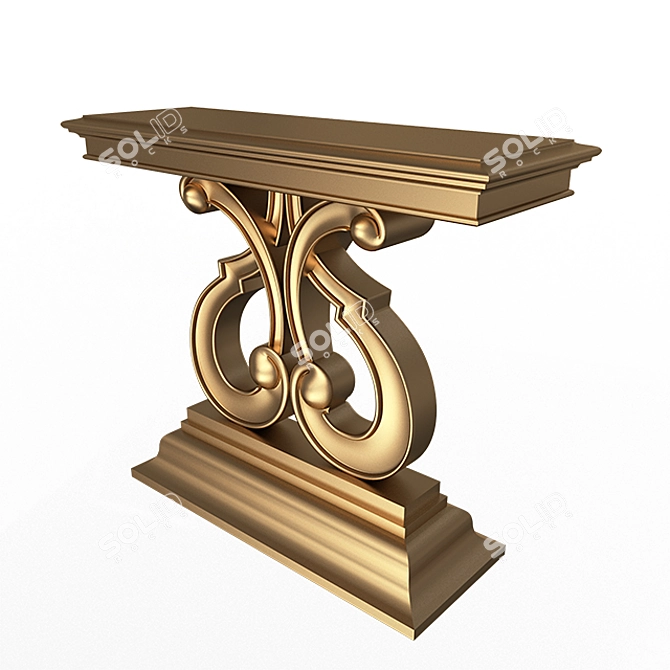 Elegant Luxury Console Table 3D model image 4