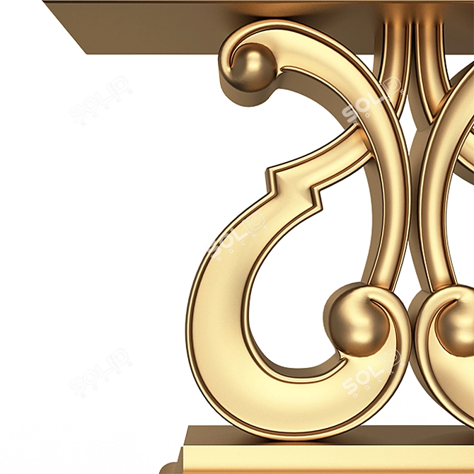 Elegant Luxury Console Table 3D model image 5